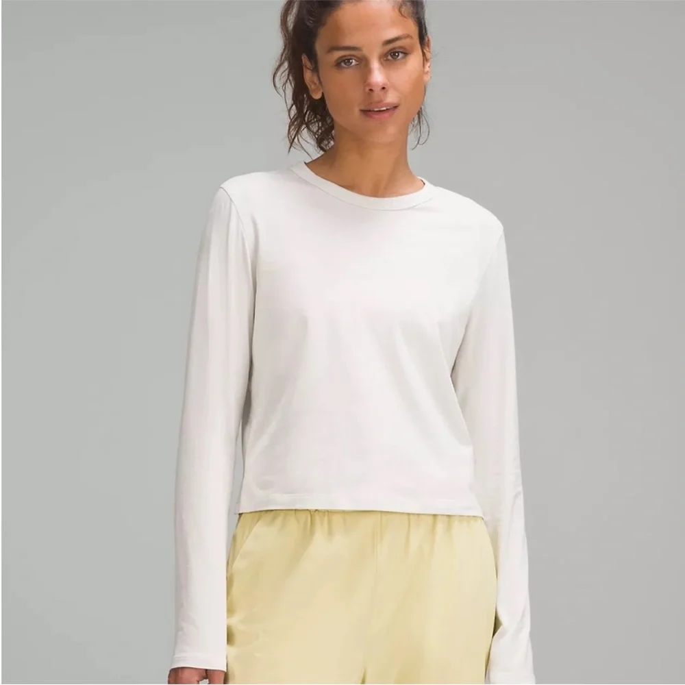 Lululemon Classic-Fit Cotton-Blend Long-Sleeve Shirt in Dune Color Size 6 - Picture 10 of 10